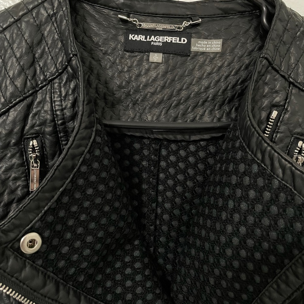Karl Lagerfeld faux leather jacket - Picture 2 of 2